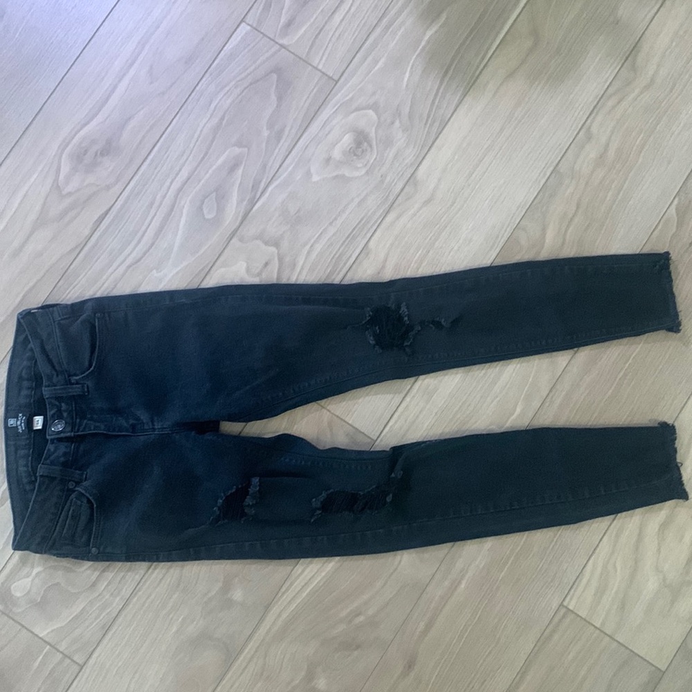 Womens Just Black black distressed jeans size 24